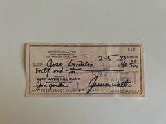 Jessica Walter signed check