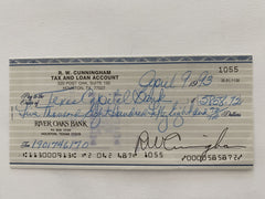 Walter Cunningham signed check