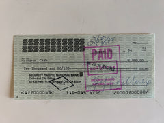 Zeppo Marx signed check