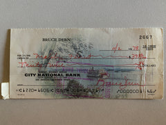 Bruce Dern signed check