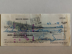 Bruce Dern signed check