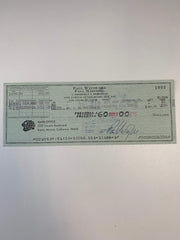 Threes Company Paul Wayne signed check