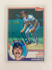 Bob Grich signed baseball card - Sports card