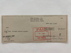 Sylvia Fine Kaye signed check