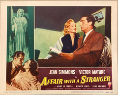 Jean Simmons and Victor Mature "Affair with a Stranger" Lobby Card