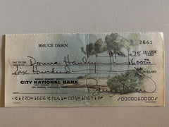 Bruce Dern signed check