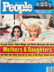 Shirley MacLaine signed magazine page
