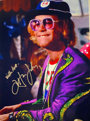 Elton John signed photo. GFA Authenticated