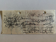Rosalind Russell signed check
