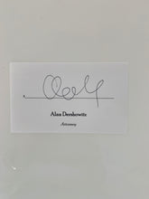 Dream Team Lawyer Alan Dershowitz original signature
