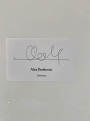 Dream Team Lawyer Alan Dershowitz original signature