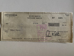 Quinn Martin signed check