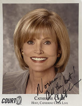 Court TV host Catherine Crier signed photo