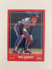 Dick Schofield signed baseball card - Sports card