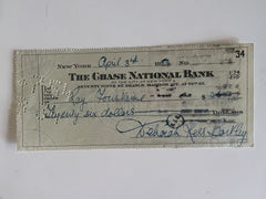Deborah Kerr signed check