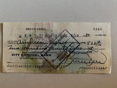 Bruce Dern signed check