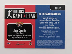 Jose Castillo Baseball Trading Card with 2003 Futures Game Worn Jersey Swatch - Bowman Futures # FG-JC 2004