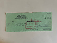 Zeppo Marx signed check
