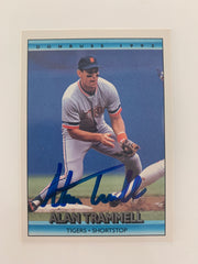 Alan Trammell signed baseball card - Sports card