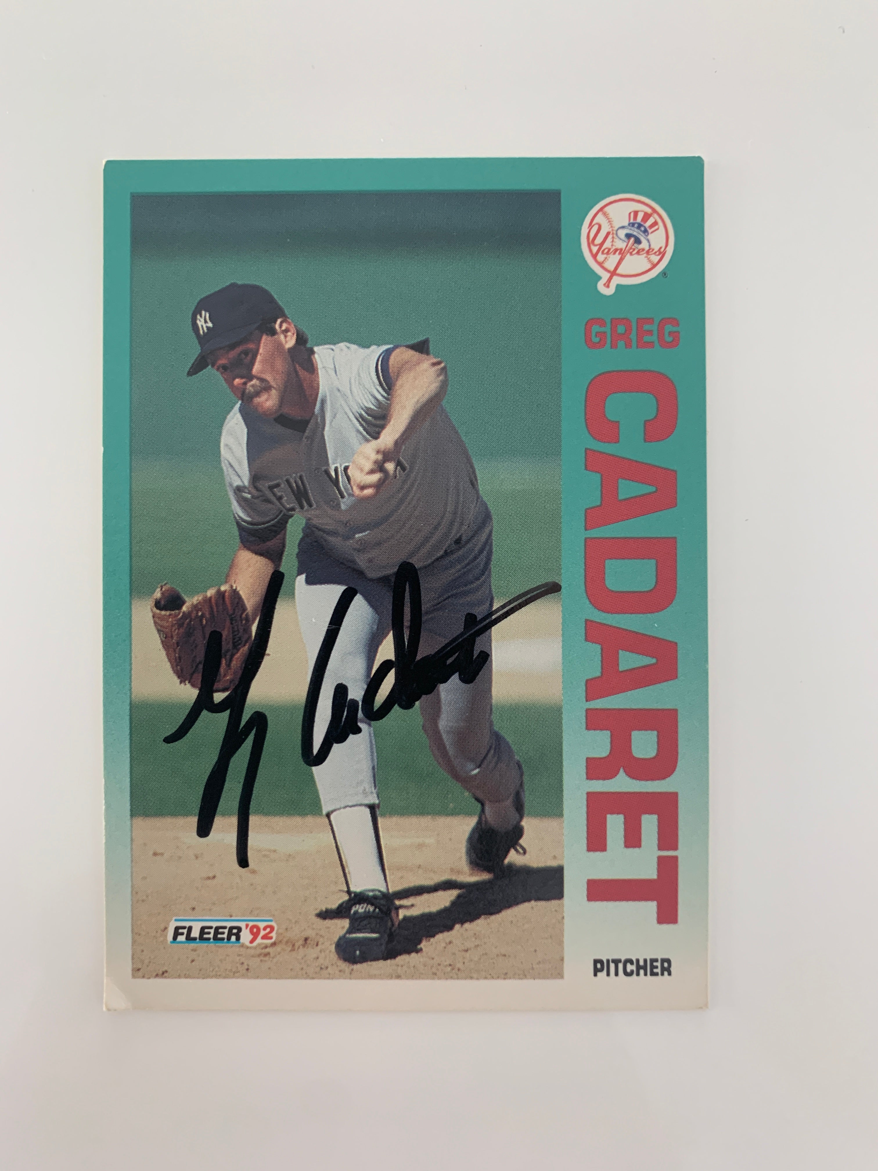 Greg Cadaret signed baseball card - Sports card