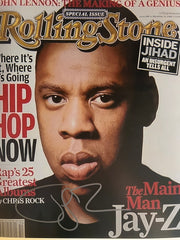 Jay-Z signed Rolling Stone Magazine cover photo. GFA Authenticated