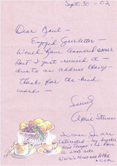 Grammy Winner April Stevens handwritten signed letter