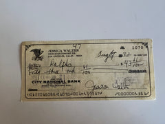 Jessica Walter signed check