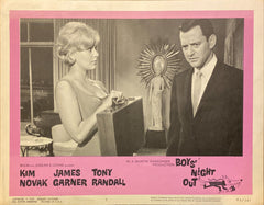 Kim Novak, James Garner, and Tony Randall "Boys' Night Out" original Lobby Card