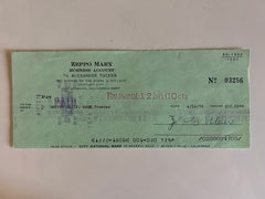 Zeppo Marx signed check
