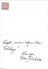 CPO Sharkey Don Rickles signed original hand drawn Christmas card