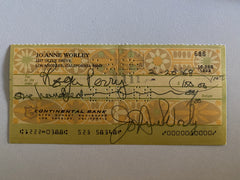 JoAnne Worley signed check