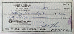MLB star Bobby Thomson signed check