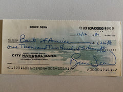 Bruce Dern signed check