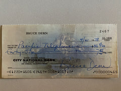 Bruce Dern signed check