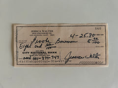 Jessica Walter signed check