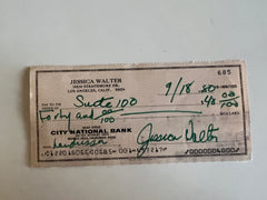 Jessica Walter signed check