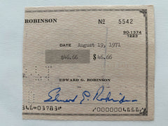 Edward G. Robinson signed check