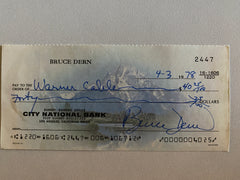 Bruce Dern signed check