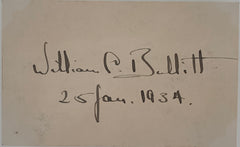 William C. Bullitt original signature
