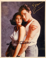Teri Hatcher and Dean Cain signed "Lois & Clark: The New Adventures of Superman" photo