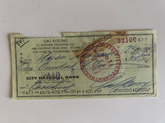 Gig Young signed check