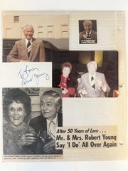 Marcus Welby MD Robert Young signed photo album page
