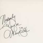 Jayne Mansfield signature cut. GFA Authenticated