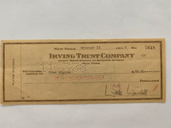 Walter Winchell signed check