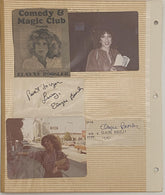 Elayne Boosler photo album page with original signature cut