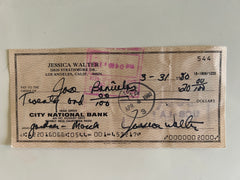 Jessica Walter signed check