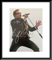 U2 Bono signed photo