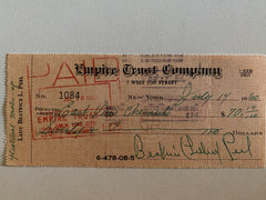 Beatrice Lillie, Lady Peel signed check