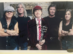AC/DC band signed photo