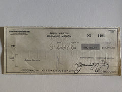 Quinn Martin signed check